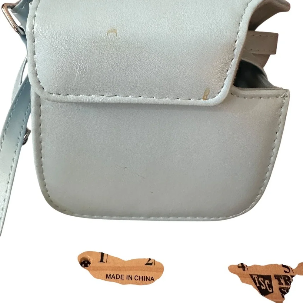 Fujifilm Instax Mini Camera Case‎ Light Blue Synthetic Leather Crossbody Strap